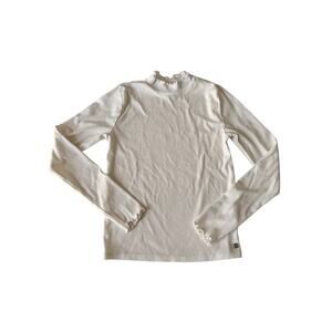 Volcom Women's White XS Mock Neck Long Sleeve Top